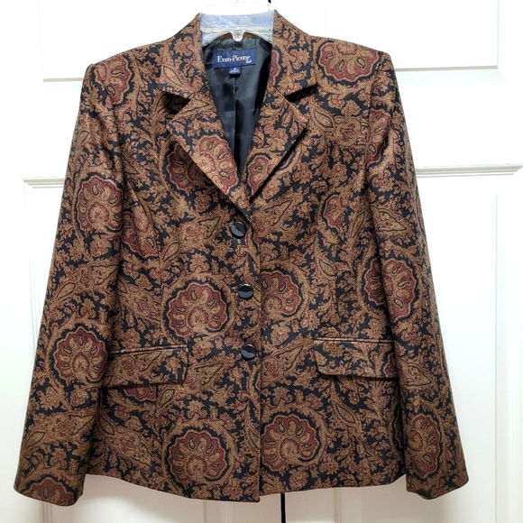 Evan Picone Brocade Blazer - Picture 5 of 6